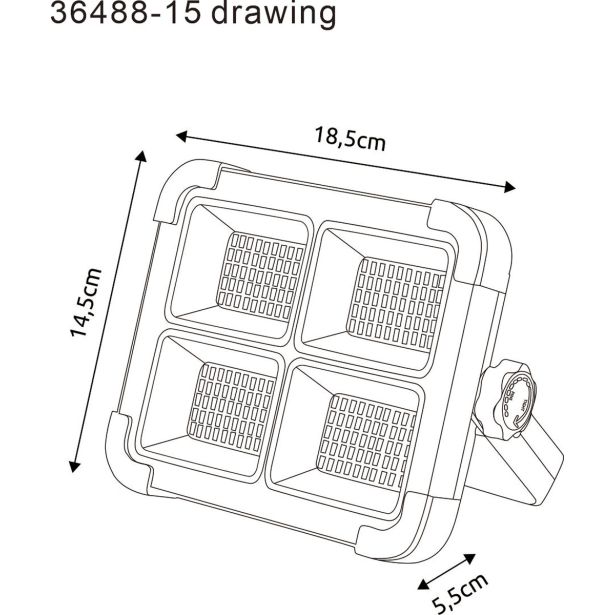 SOLARNA VRTNA SVETILKA GLOBO REFLEKTOR SOLARNI 15W ČRN