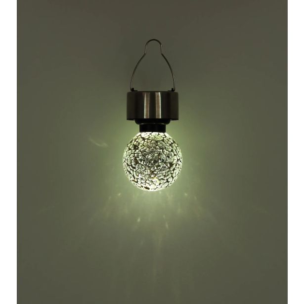 SOLARNA VRTNA SVETILKA GLOBO Z OBEŠALOM LED 0.06W IP44 60X158 MM