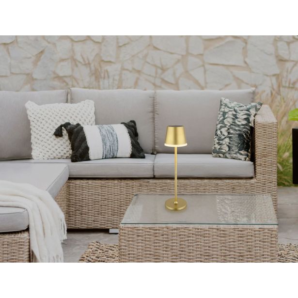 SOLARNA VRTNA SVETILKA GLOBO ZLATA NAMIZNA LED 0.06W IP44 3000K 110X410 MM