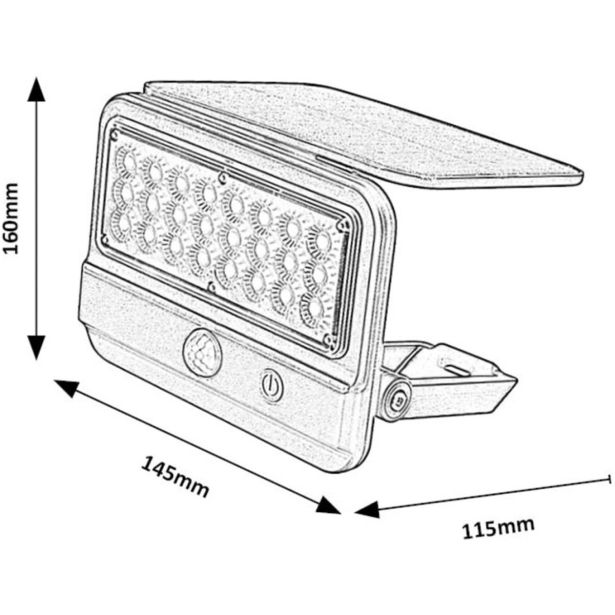 SOLARNA VRTNA SVETILKA RABALUX FLAXTON 7W ČRNA