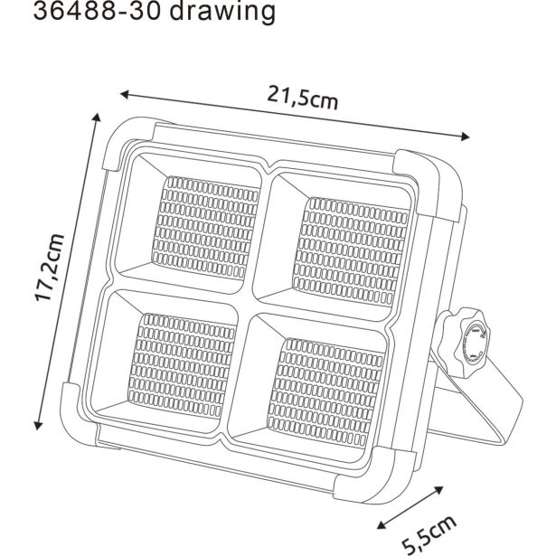 SOLARNA VRTNA SVETILKA REFLEKTOR SOLARNI 30W ČRN