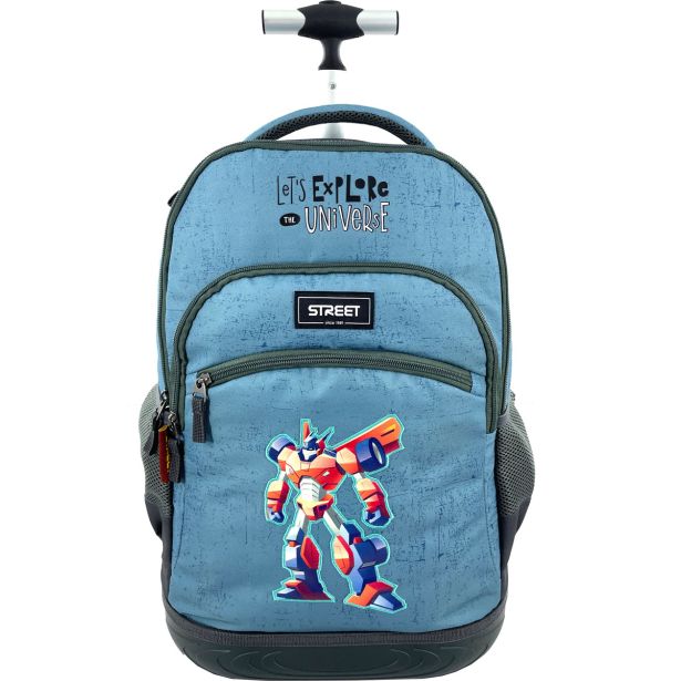 ŠOLSKA TORBA NA KOLESIH STREET TROLLEY ROBOTS