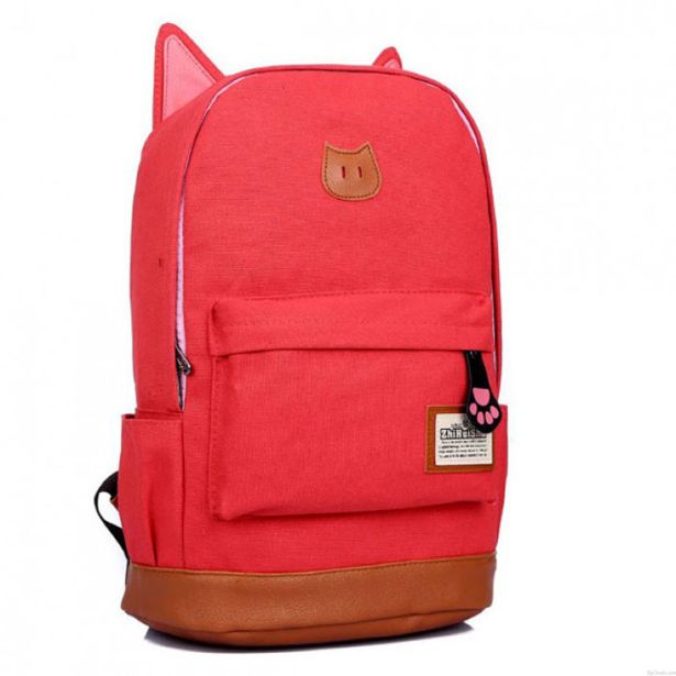 ŠOLSKI NAHRBTNIK STREET ROUND CAT PINK