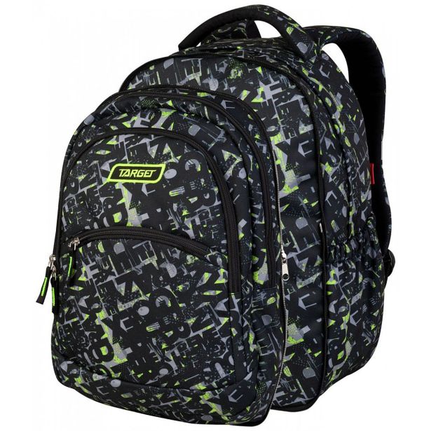 ŠOLSKI NAHRBTNIK TARGET 2V1 CURVED GREEN FUSION 27623