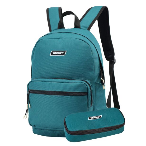 ŠOLSKI NAHRBTNIK TARGET S PERESNICO SET COSMOS TEAL 28680