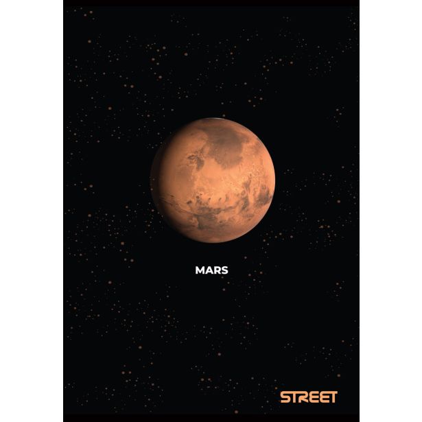 ŠOLSKI ZVEZEK STREET PLANETS A4 ČRTAN Z ROBOM, 54 LISTOV, SORT