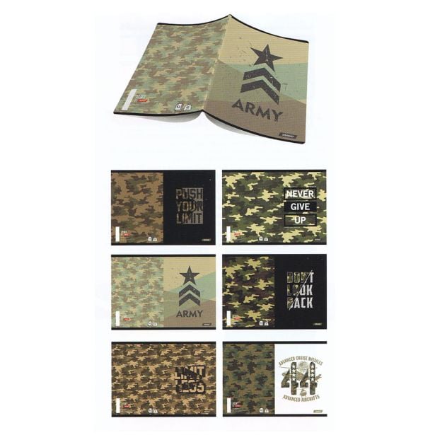 ŠOLSKI ZVEZEK TARGET A4 BREZČRTEN ARMY 26873