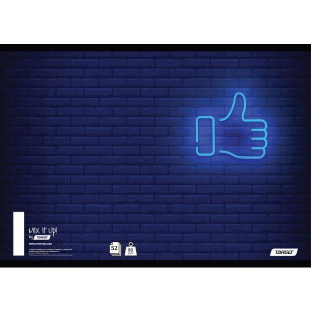 ŠOLSKI ZVEZEK TARGET A4 BREZČRTEN MIX IT UP! 27446