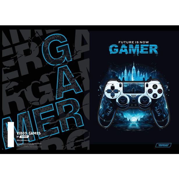 ŠOLSKI ZVEZEK TARGET A4 BREZČRTNI GAMER 28893 52L