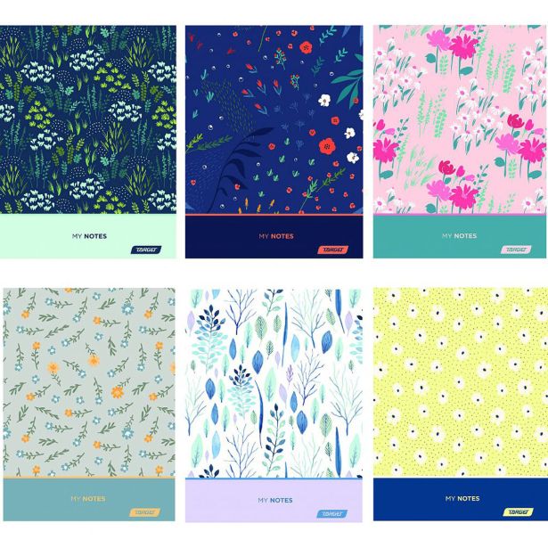 ŠOLSKI ZVEZEK TARGET A4 ČRTAST BOTANICAL 27859