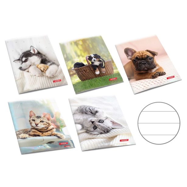 ŠOLSKI ZVEZEK TARGET A4 ČRTAST BREZ ROBA ANIMAL BABY 26416