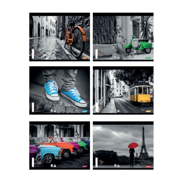 ŠOLSKI ZVEZEK TARGET A4 ČRTAST COLOR COLLECTION 27863