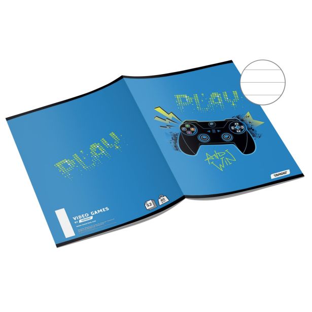 ŠOLSKI ZVEZEK TARGET A4 ČRTAST VIDEO GAMES 27877
