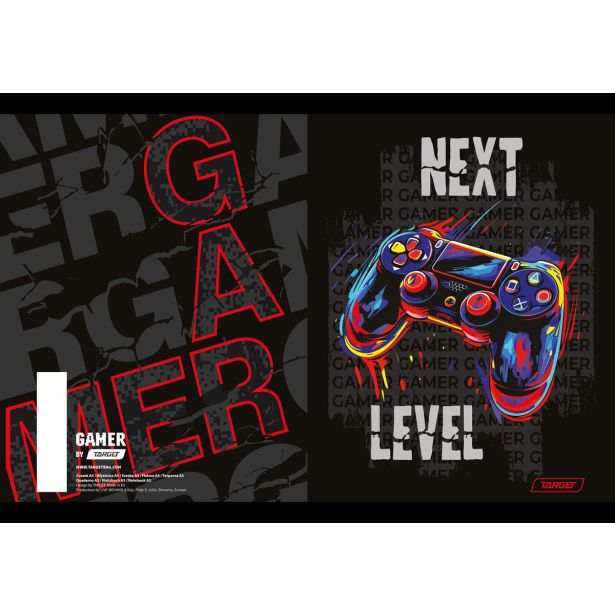 ŠOLSKI ZVEZEK TARGET A5 ČRTE GAMER 28889