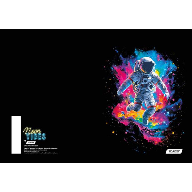 ŠOLSKI ZVEZEK TARGET A5 ČRTE NEON VIBES 28177