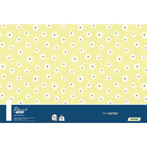 ŠOLSKI ZVEZEK TARGET SPIRALNI A4 ČRTAST BOTANICAL 27881