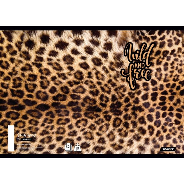 ŠOLSKI ZVEZEK TARGET SPIRALNI A4 ČRTAST STAY WILD 27461