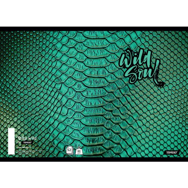 ŠOLSKI ZVEZEK TARGET SPIRALNI A4 ČRTAST STAY WILD 27461