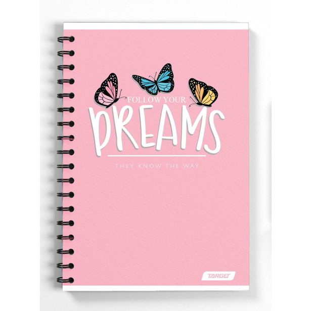 ŠOLSKI ZVEZEK TARGET SPIRALNI A4 KARO PASTEL 27460