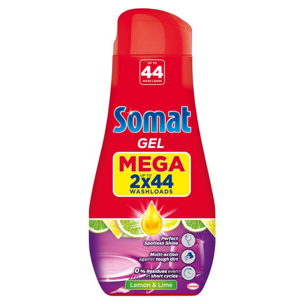 DETERGENT-STROJ.POMIVANJE HENKEL LCH SOMAT GEL ALL IN 1 LEMON, 2*790 ML