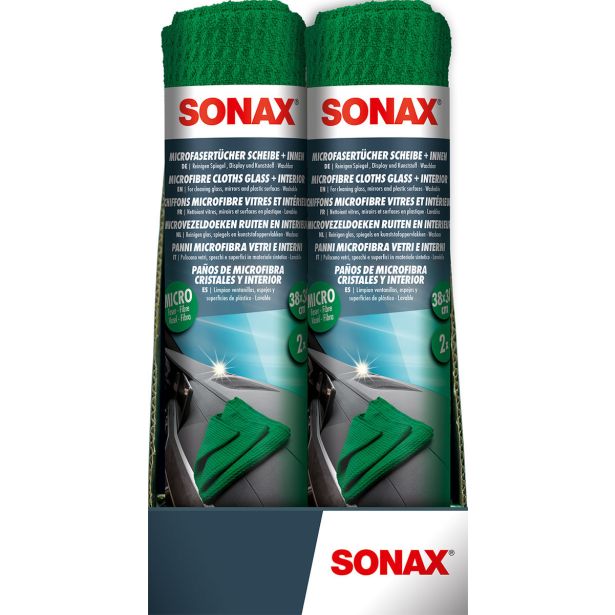 SONAX KRPA IZ MIKROVLAKEN - NOTRANJOST IN STEKLA 2KOS