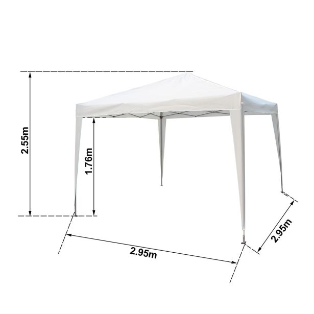 PAVILJON NATERIAL EORI II 295X295 BEL ZLOŽLJIV