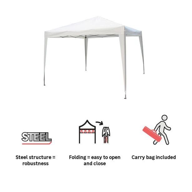 PAVILJON NATERIAL EORI II 295X295 BEL ZLOŽLJIV