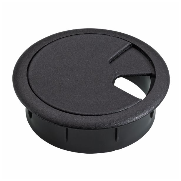 SPECIALNO OKOVJE HETTICH DIY POKROV ZA KABLE FI 60 MM PVC, ČRN