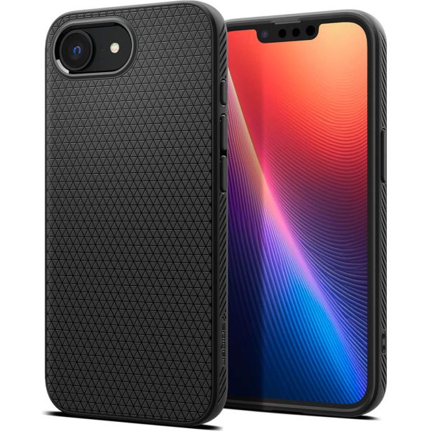 SPIGEN LIQUID AIR SILIKONSKI OVITEK ZA IPHONE 16E ČRN