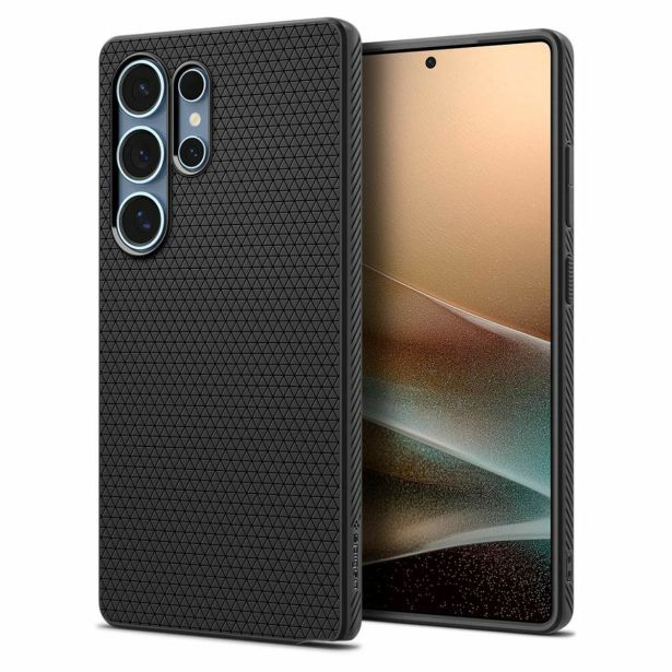 SPIGEN LIQUID AIR SILIKONSKI OVITEK ZA SAMSUNG GALAXY S25 ULTRA 5G ČRN