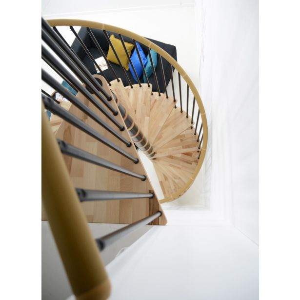 STOPNICE MINKA SPIRAL DECOR FI 140 ČRNA/BUKEV