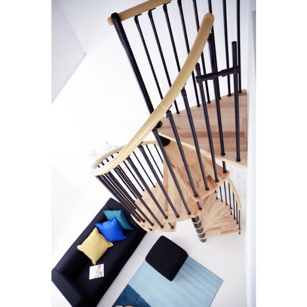 STOPNICE MINKA SPIRAL DECOR FI 140 ČRNA/BUKEV