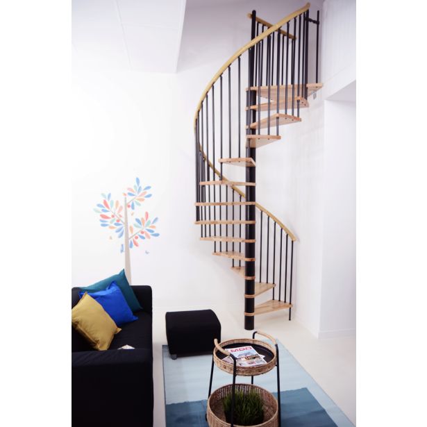 STOPNICE MINKA SPIRAL DECOR FI 160 ČRNA/BUKEV