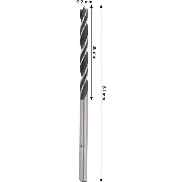 SPIRALNI SVEDER ZA LES BOSCH 3 X 30 X 61 MM