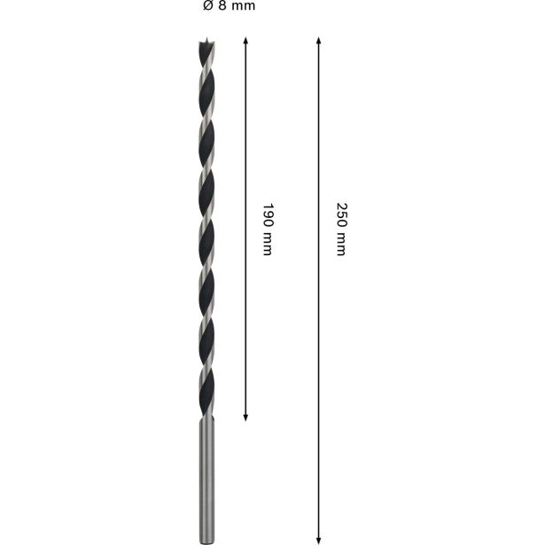 SPIRALNI SVEDER ZA LES BOSCH 8 X 190 X 250 MM