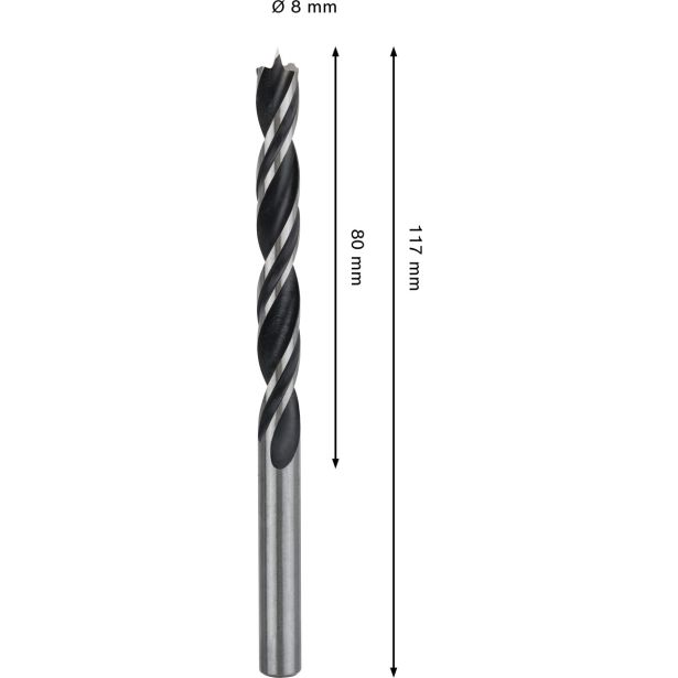 SPIRALNI SVEDER ZA LES BOSCH 8 X 80 X 117 MM