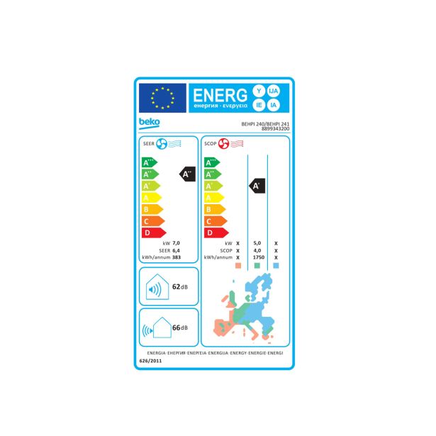 SPLIT ENOJNA INVERTER BEKO BEHPI240/BEHPI241