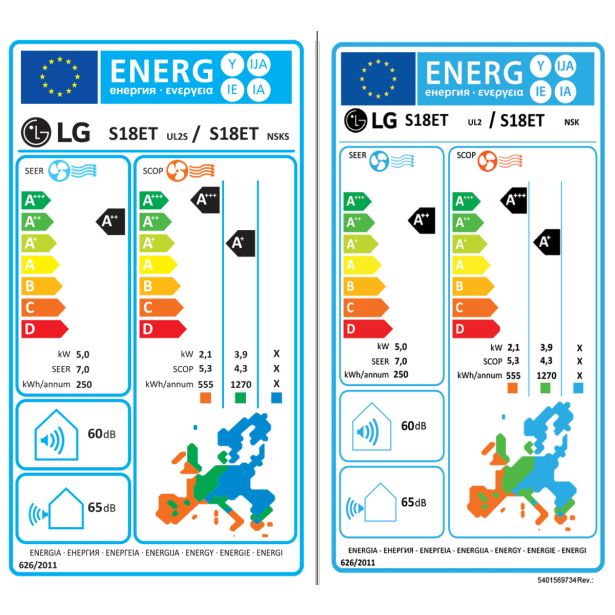 SPLIT ENOJNA INVERTER LG S18ET.NSK /S18ET.UL2 5KW