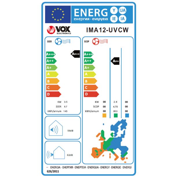 SPLIT ENOJNA INVERTER VOX ELECTRONICS IMA12-UVCW
