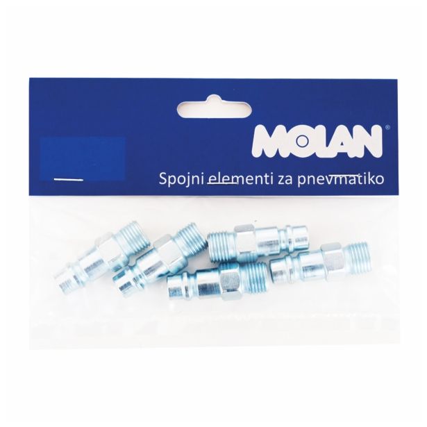 SPOJNI ELEMENT MOLAN VTIČ 1/2 ZN ZA CEV FI 13 5 KOS