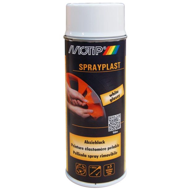 BARVNI SPREJ MOTIP SPRAYPLAST BELI POLMAT 400ML - FOLIJA SPREJ