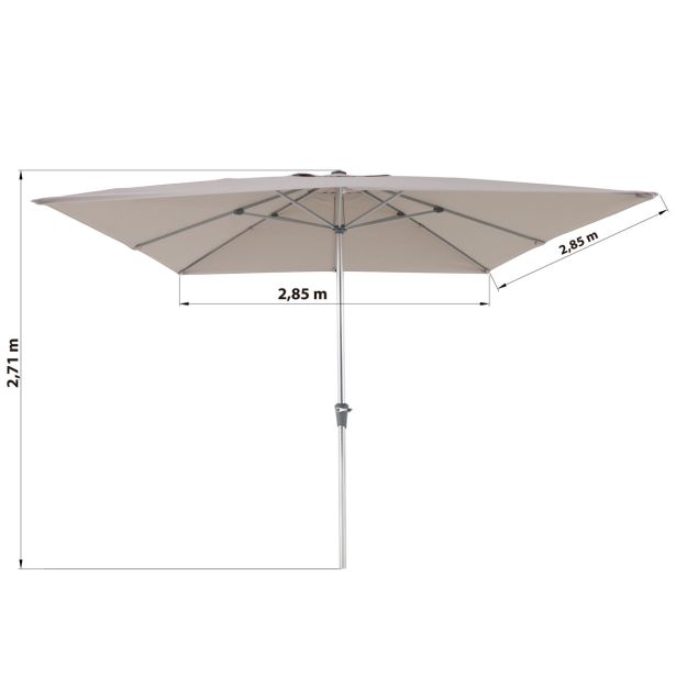 SENČNIK NATERIAL SRED.AURA II 290X290 RJAV ALU, 250G