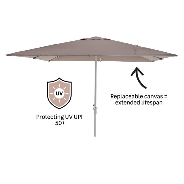 SENČNIK NATERIAL SRED.AURA II 290X290 RJAV ALU, 250G