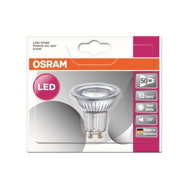RAZNA LED ŽARNICA OSRAM ST PAR16 50 120° 5W/840 220-240V GU10 BL/1