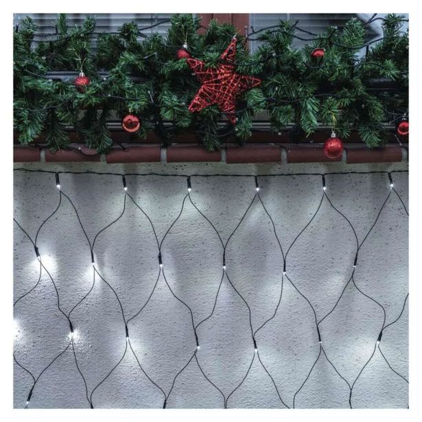 STANDARD LED POVEZOVALNA  BOŽIČNA VERIGA ' MREŽA, 1,5X2 M, ZUN., HLADNA BELA
