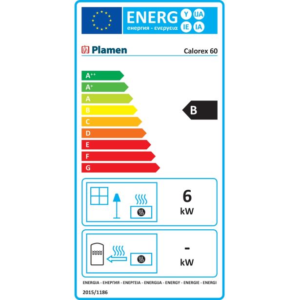 ŠTEDILNIK NA TRDA GORIVA PLAMEN CALOREX 60 N BELI