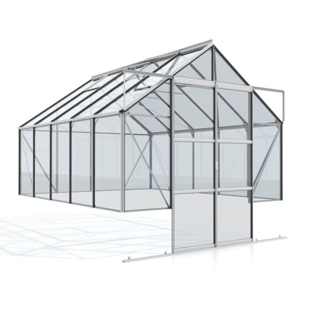 STEKLEN RASTLINJAK VITAVIA CASSANDRA 8300, ESG 3 MM ČRNA, ANODIZIRAN ALUMINIJ