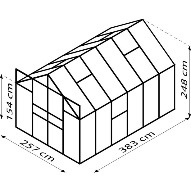 STEKLEN RASTLINJAK VITAVIA JUPITER 9900 ESG 3MM ČRNA 2.6X3.8M