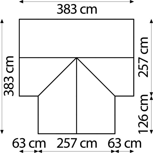 STEKLEN RASTLINJAK VITAVIA ORANŽERIJA SIRIUS ESG 3MM ALU 3.8X3.8M