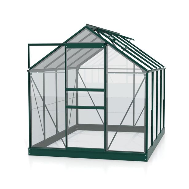 STEKLEN RASTLINJAK VITAVIA PLANET 5000 ESG 3MM, 1,95X2,57M SMARAGDNA - RASTLINJAK+ OKVIR ZA TEMELJ=SET